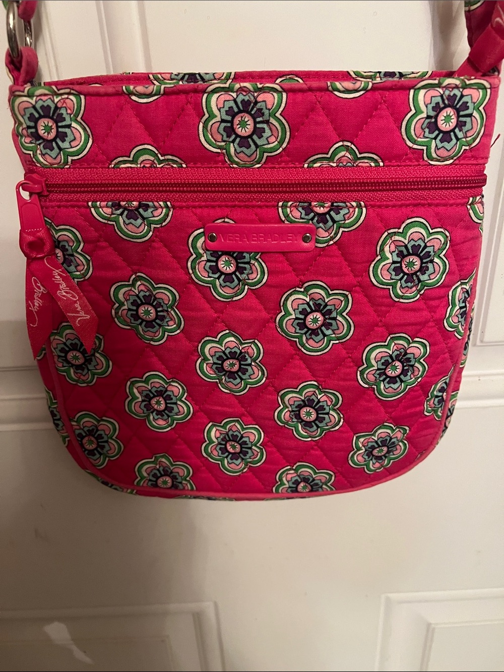 Vera Bradley Hot Pink Floral Crossbody Bag - Picture 2 of 2